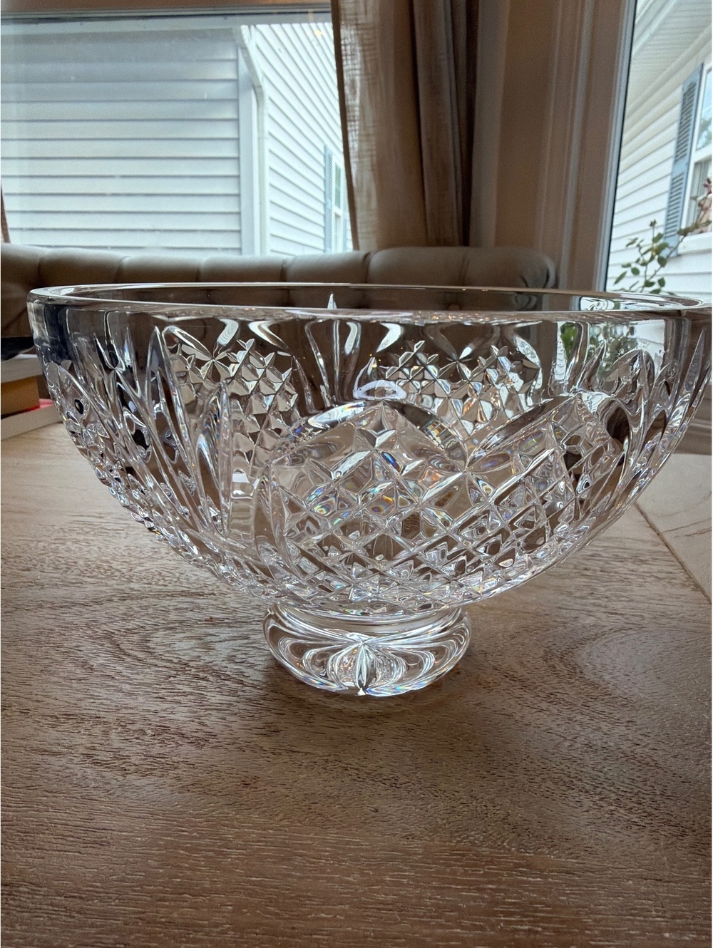Authentic Waterford Crystal Wedding Heirloom Collection Footed Centerpiece Bowl